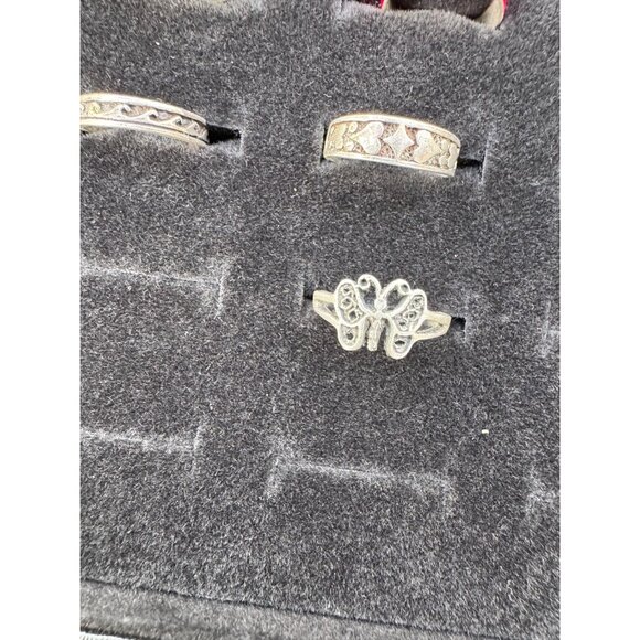 Lot of 8 Vintage Sterling Silver Toe Rings - Picture 5 of 5